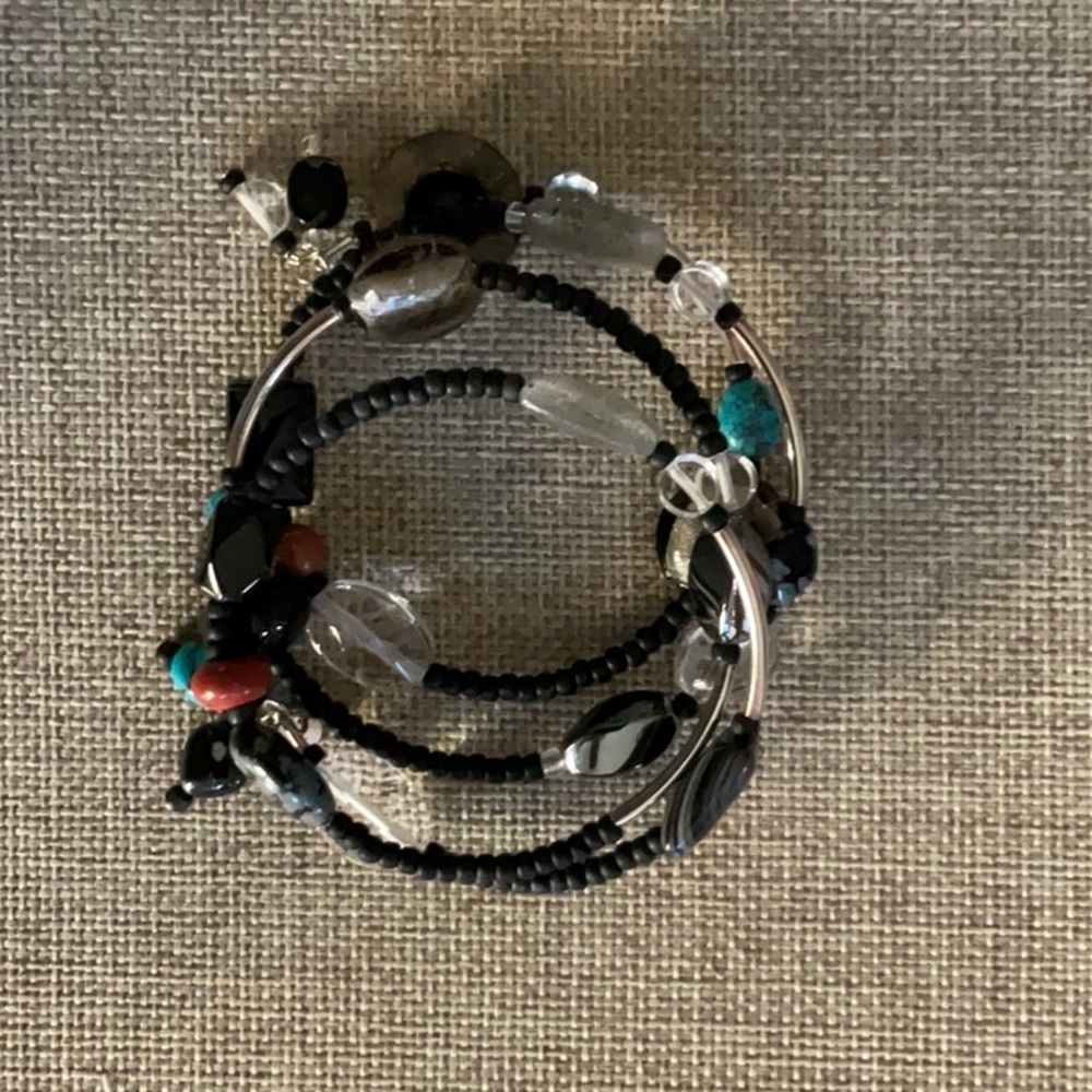 Silpada Sterling Silver and Bead Wrap Bracelet